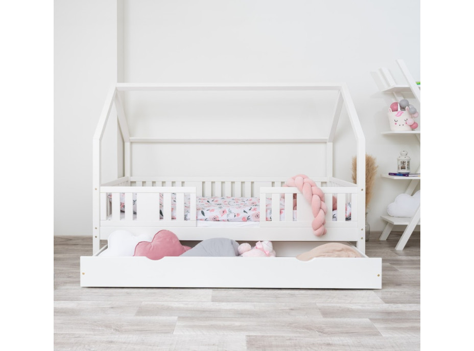 Dětská domečková postel z masivu borovice NIKO L 20 - 200x90 cm