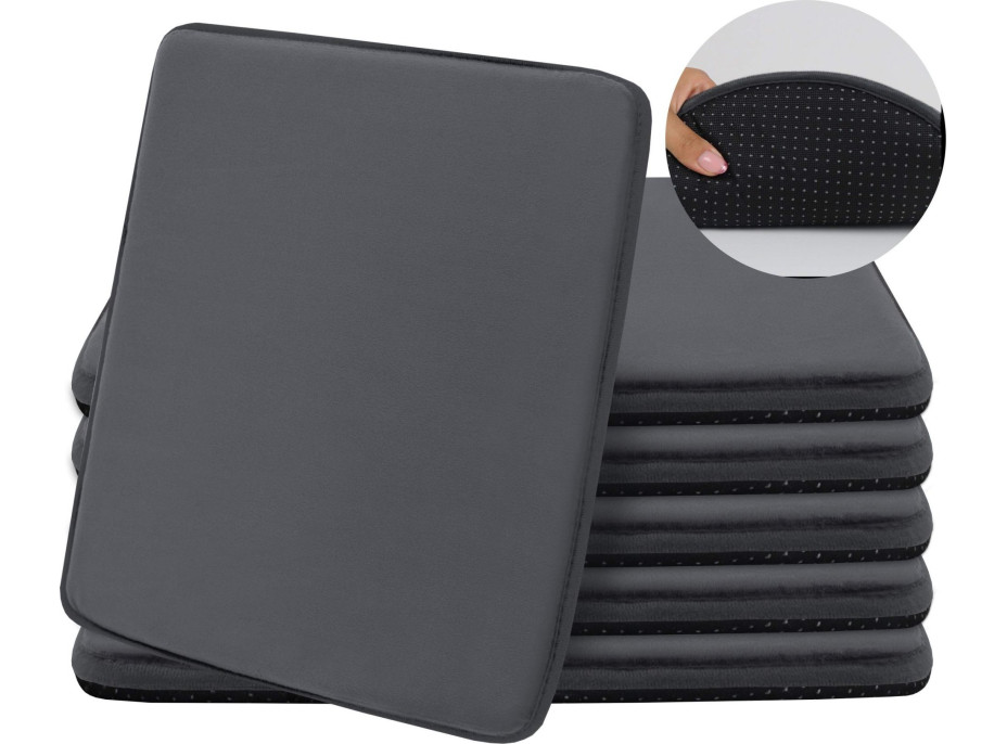 Podsedák na židli MARIE 38x38 cm - tmavě šedý