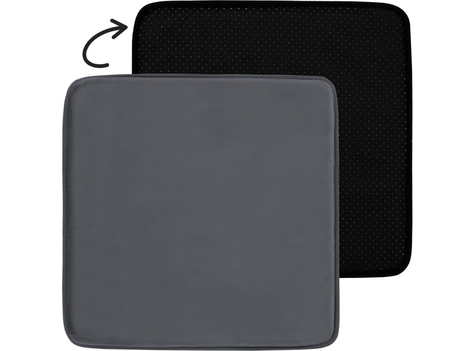 Podsedák na židli MARIE 38x38 cm - tmavě šedý