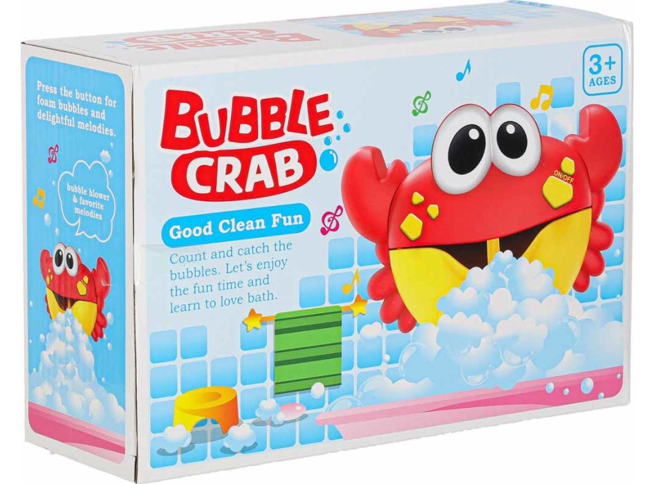 Hračka do koupele s generátorem bublinek - Krab