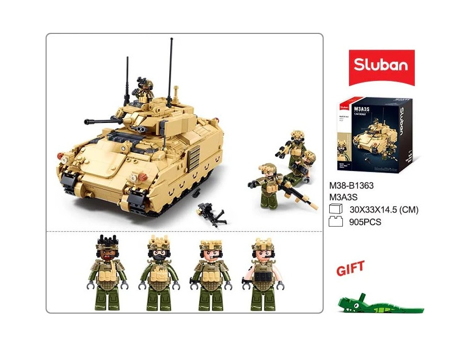 Sluban M38-B1363 Americký lehký tank M3A3 Bradley