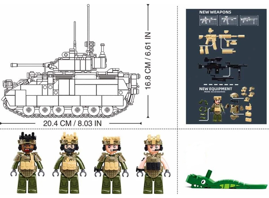 Sluban M38-B1363 Americký lehký tank M3A3 Bradley