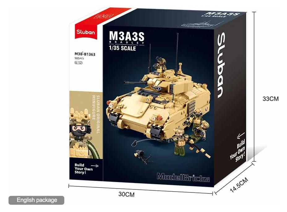 Sluban M38-B1363 Americký lehký tank M3A3 Bradley