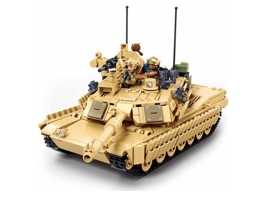 Sluban Model Bricks M38-B1365 Bitevní tank M1A2 Abrams TUSK II 2v1