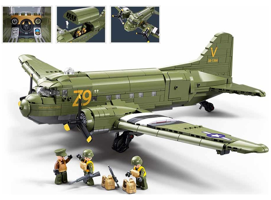 Sluban M38-B1366 Transportní letoun Douglas C-47