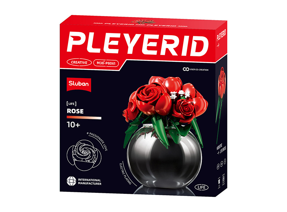 Sluban Flowers M38-P8061 Kytice červených růží ve váze