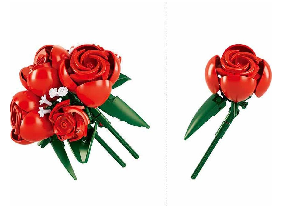 Sluban Flowers M38-P8061 Kytice červených růží ve váze