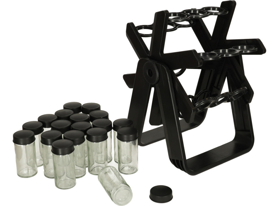 Otočný stojan na kořenky - černý