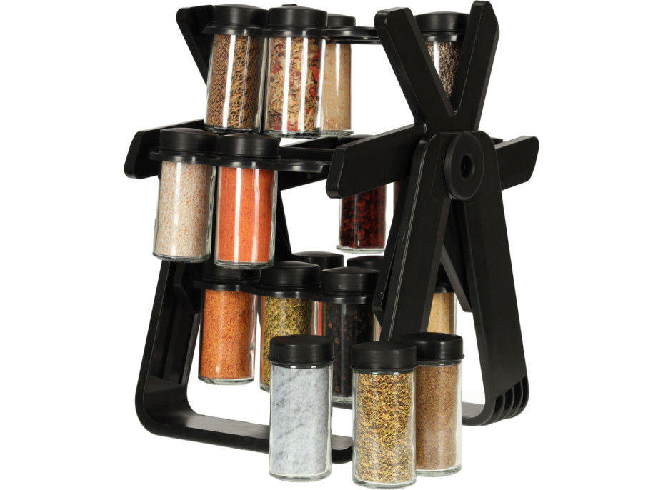 Otočný stojan na kořenky - černý