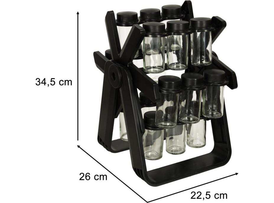 Otočný stojan na kořenky - černý