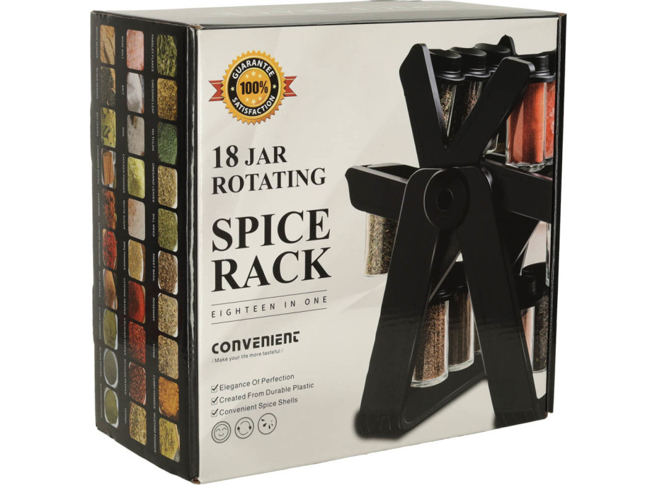 Otočný stojan na kořenky - černý