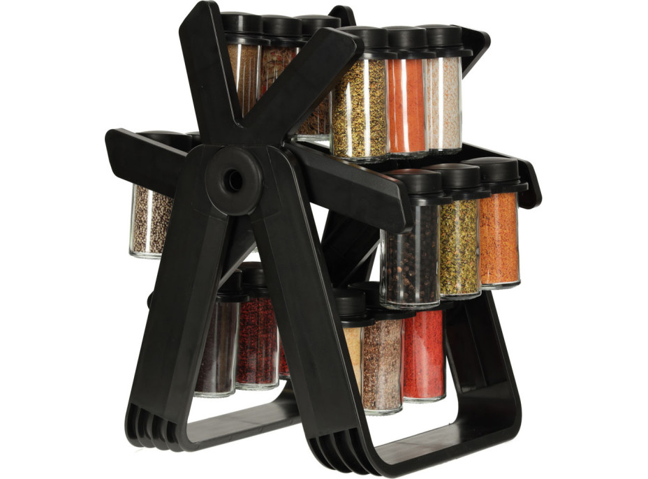 Otočný stojan na kořenky - černý