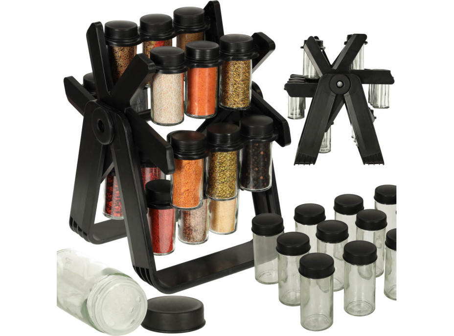 Otočný stojan na kořenky - černý