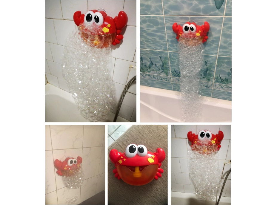 Hračka do koupele s generátorem bublinek - Krab