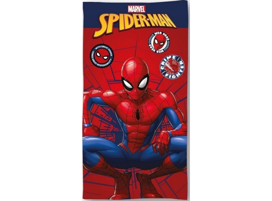 Bavlněná osuška Spider-Man - červená - 70x140 cm