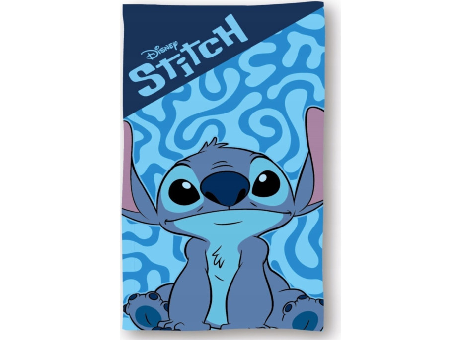 Bavlněná osuška Stitch - modrá - 70x140 cm