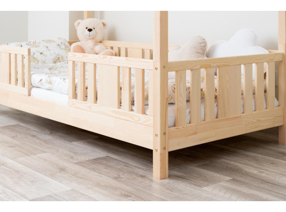 Dětská domečková postel z masivu borovice NIKO S 10 - 180x80 cm