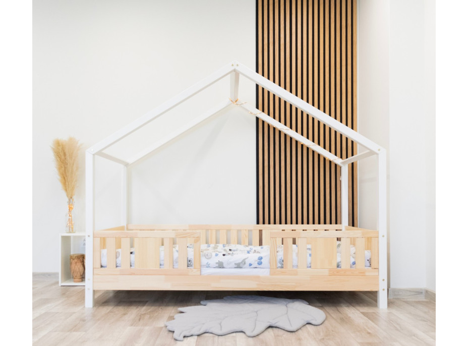 Dětská domečková postel z masivu borovice NIKO S 10 - 200x90 cm
