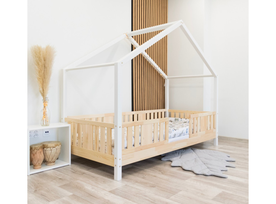 Dětská domečková postel z masivu borovice NIKO S 10 - 200x90 cm