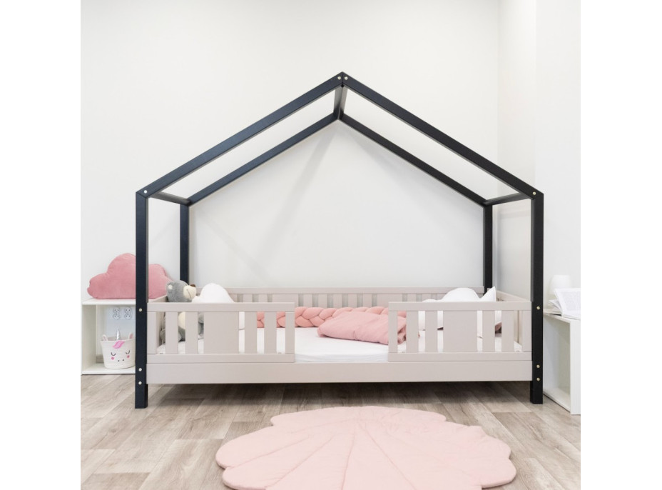 Dětská domečková postel z masivu borovice NIKO S 10 - 190x90 cm