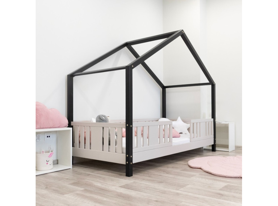 Dětská domečková postel z masivu borovice NIKO S 10 - 190x90 cm