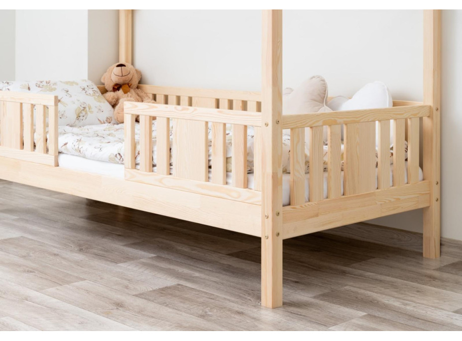 Dětská domečková postel z masivu borovice NIKO S 20 - 200x90 cm