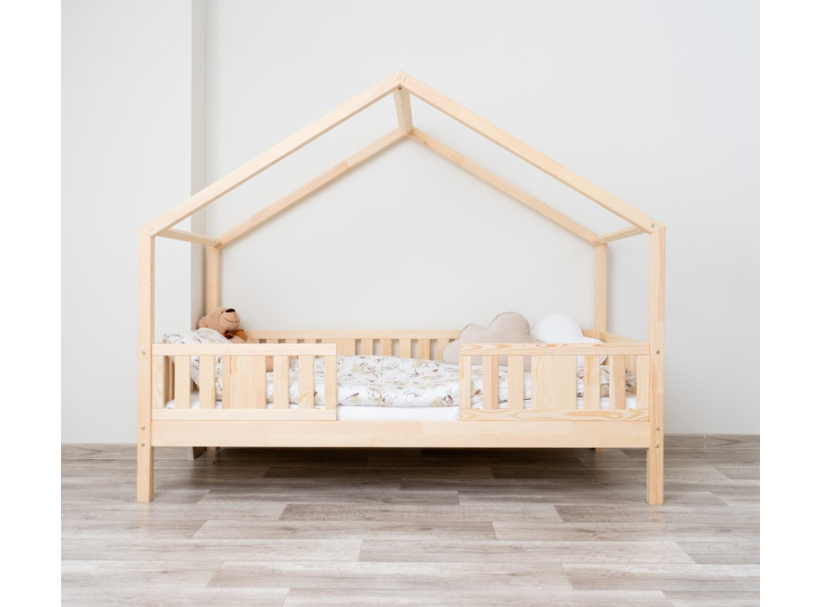 Dětská domečková postel z masivu borovice NIKO S 20 - 200x90 cm