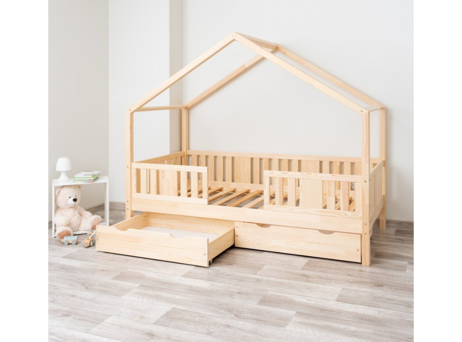 Dětská domečková postel z masivu borovice NIKO S 20 - 180x80 cm