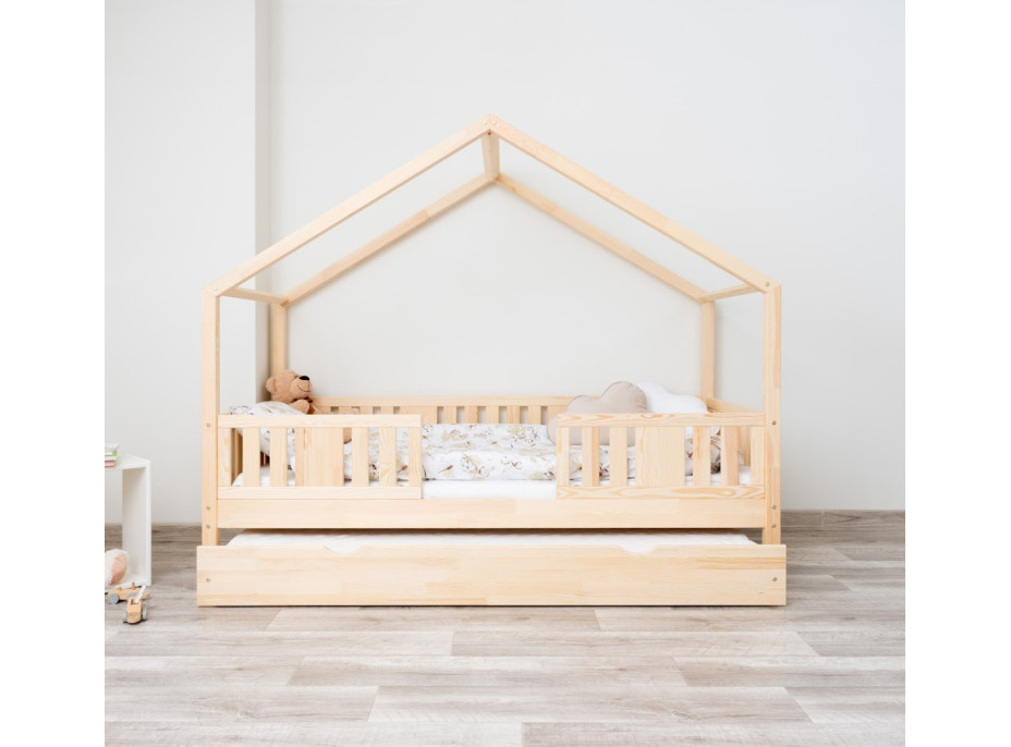 Dětská domečková postel z masivu borovice NIKO S 20 - 190x90 cm
