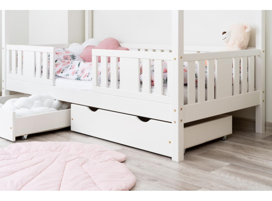 Dětská domečková postel z masivu borovice NIKO S 20 - 180x80 cm