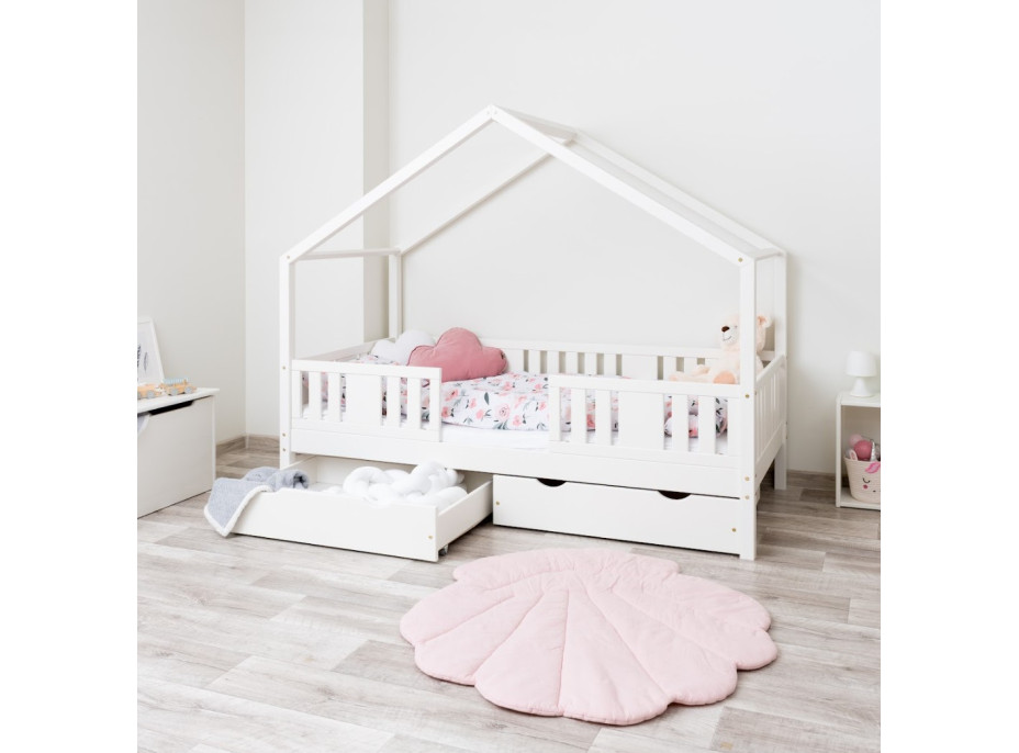 Dětská domečková postel z masivu borovice NIKO S 20 - 160x80 cm