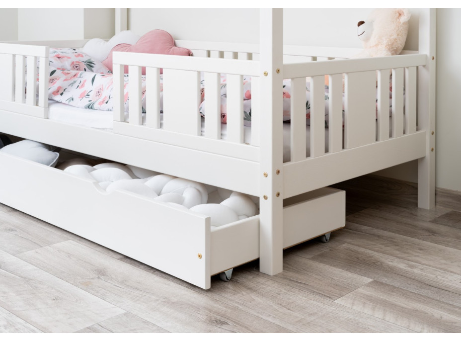 Dětská domečková postel z masivu borovice NIKO S 20 - 160x80 cm