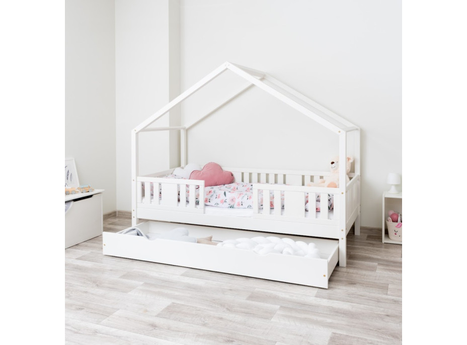 Dětská domečková postel z masivu borovice NIKO S 20 - 160x80 cm