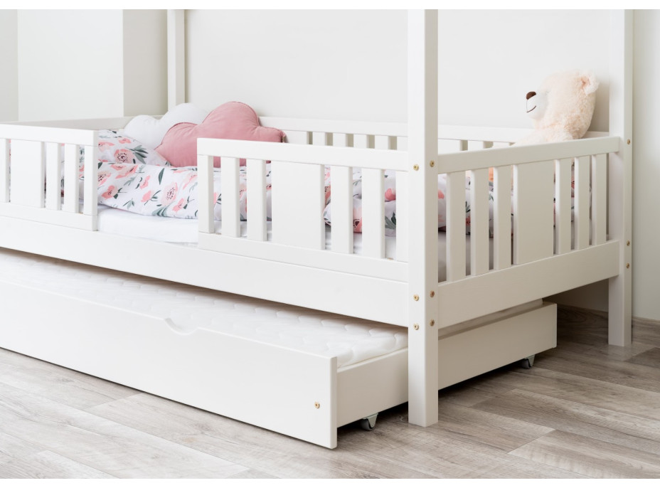 Dětská domečková postel z masivu borovice NIKO S 20 - 180x80 cm