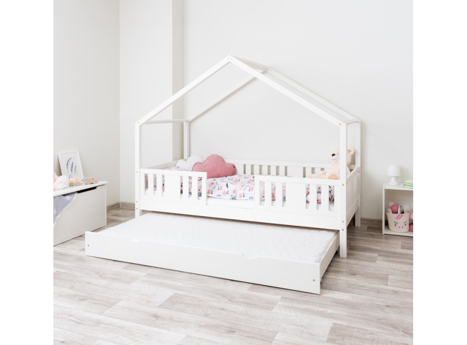 Dětská domečková postel z masivu borovice NIKO S 20 - 160x80 cm