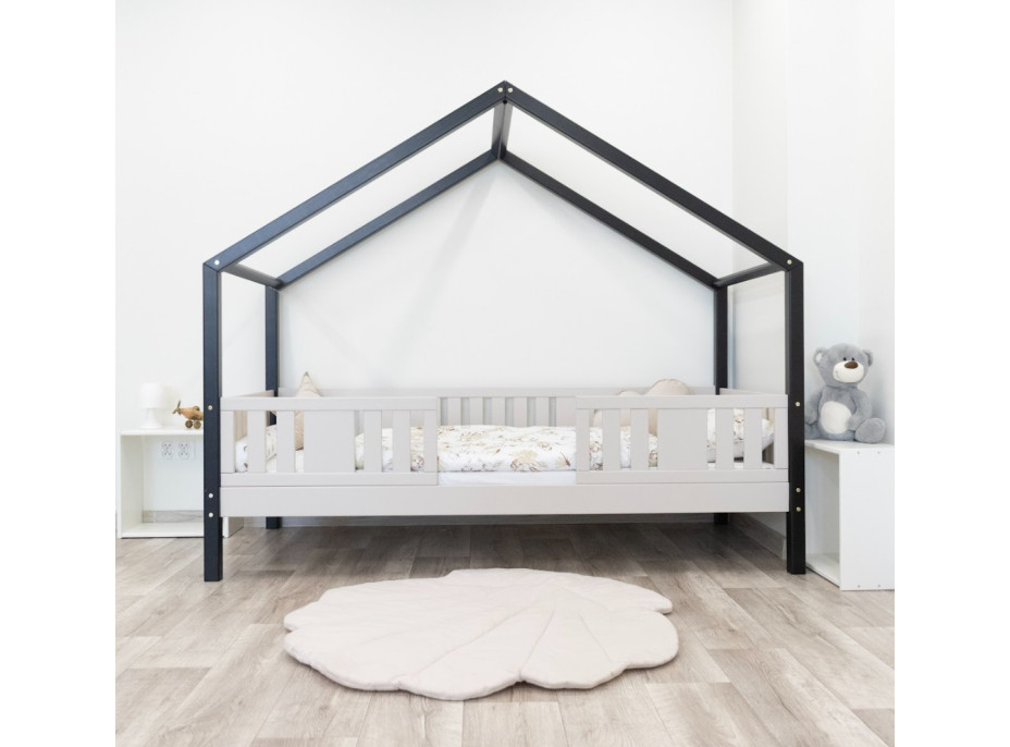 Dětská domečková postel z masivu borovice NIKO S 20 - 200x90 cm