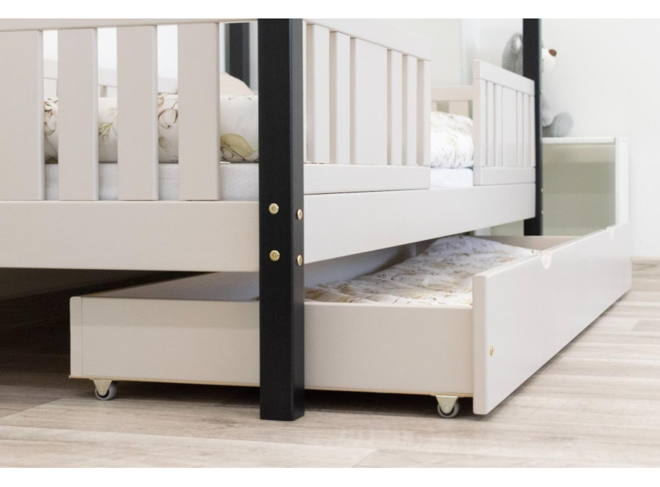 Dětská domečková postel z masivu borovice NIKO S 20 - 190x90 cm