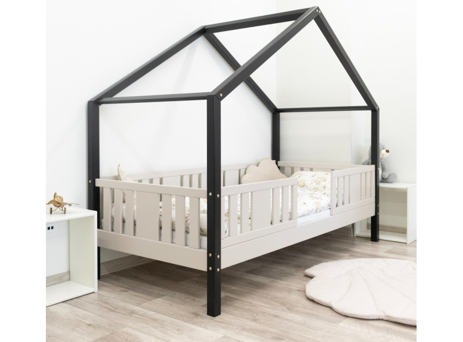 Dětská domečková postel z masivu borovice NIKO S 20 - 180x80 cm