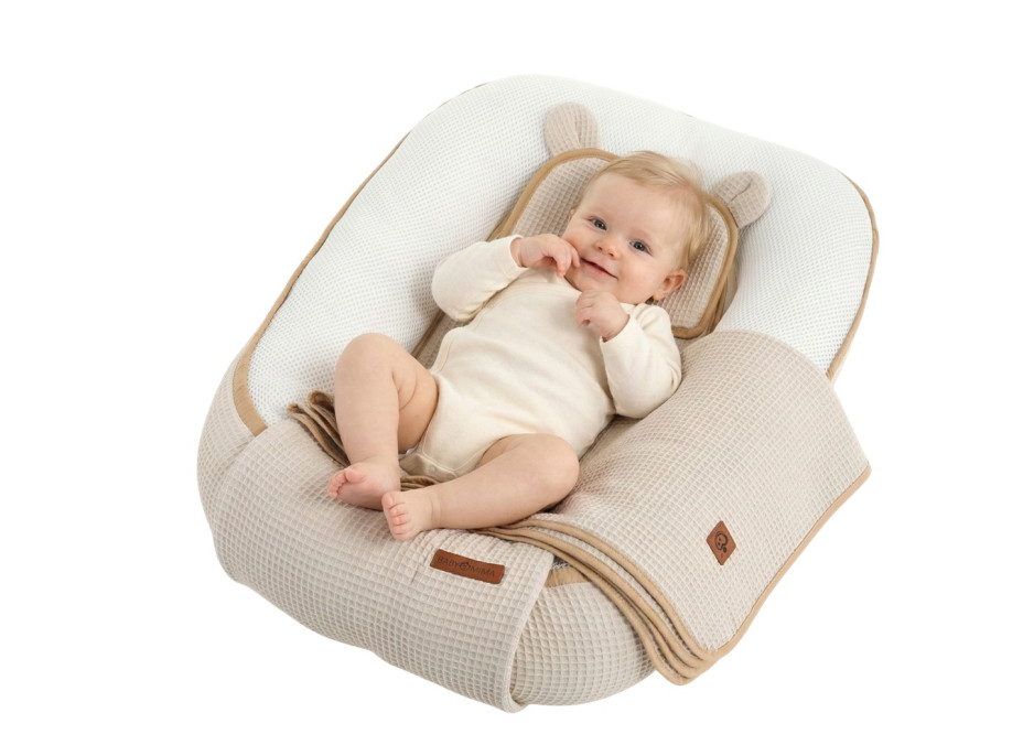 Hnízdečko (kokon) pro miminko - BABYMAM AIR 3D SAFE SLEEP SET - béžové