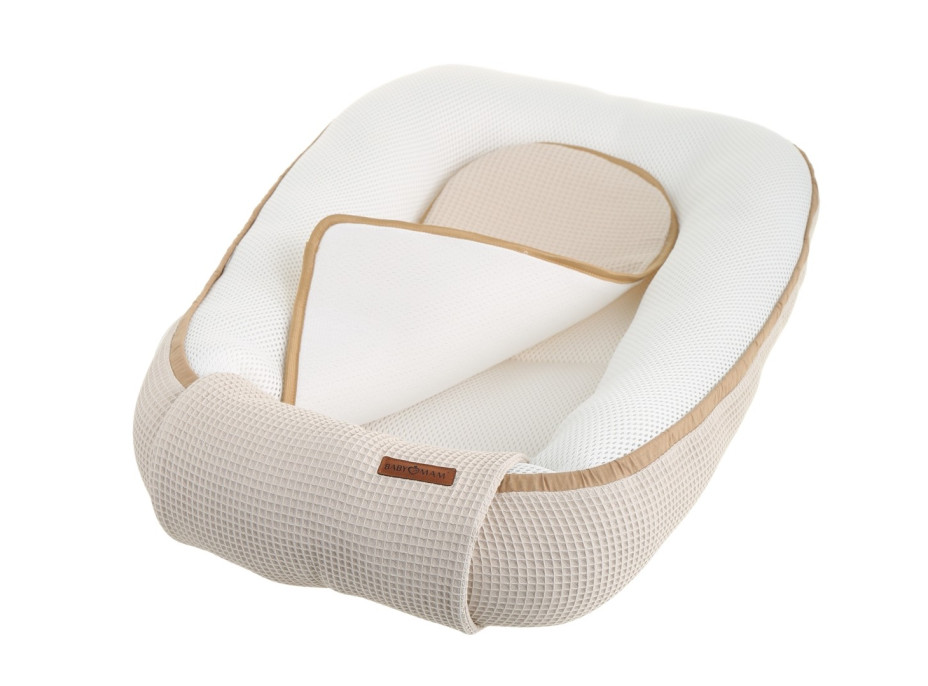 Hnízdečko (kokon) pro miminko - BABYMAM AIR 3D SAFE SLEEP SET - béžové
