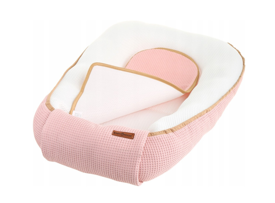 Hnízdečko (kokon) pro miminko - BABYMAM AIR 3D SAFE SLEEP SET - růžové