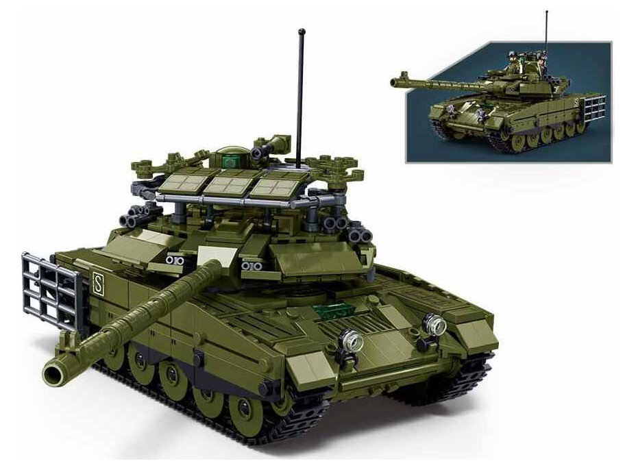 Sluban Model Bricks M38-B1377 Tank T-90M-S v měřítku 1:35