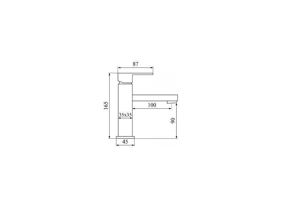 Umyvadlová baterie CALANI SIENA - černá - nízká