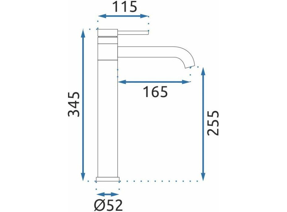 Umyvadlová baterie REA LUNGIS - chromová - vysoká