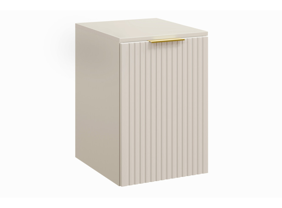 Koupelnová závěsná skříňka ADÉLA - nízká spodní s košem na prádlo - kašmírová