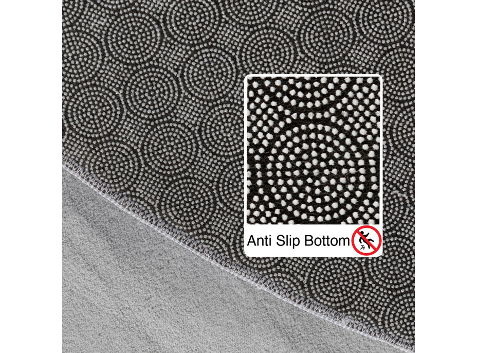 Kusový koberec Sky 5400 Silver kruh