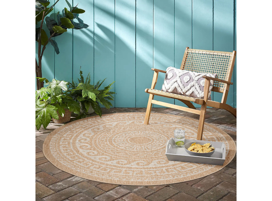 Kusový koberec Comilla 887 Beige kruh