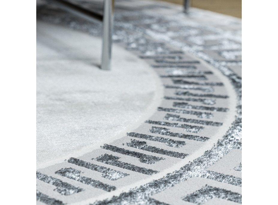 Kusový koberec Allure 1960 white/grey kruh