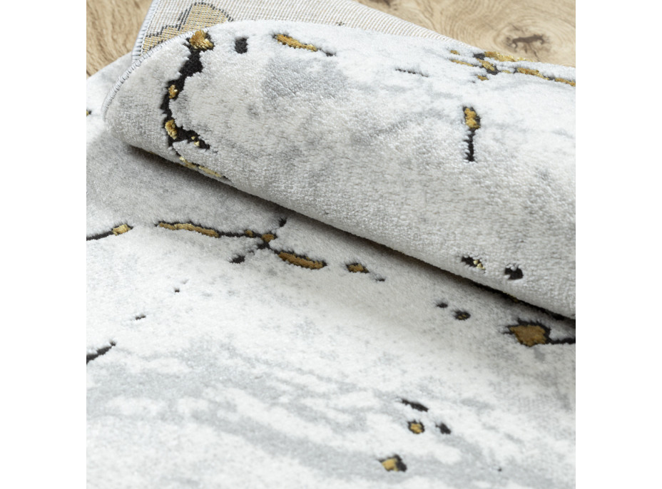 Kusový koberec Allure 1963 white/gold kruh