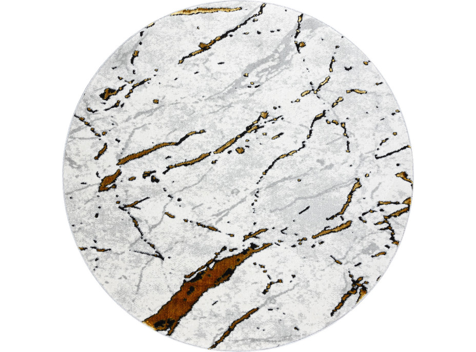 Kusový koberec Allure 1963 white/gold kruh